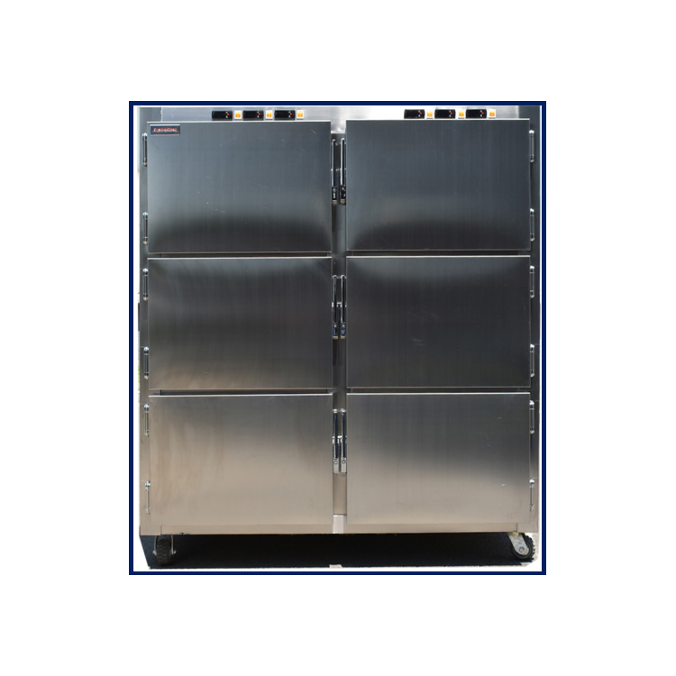 Mitä lämpötilaa jäähdytysjärjestelmän tulee säilyttää säilytyksen ja energiatehokkuuden varmistamiseksi, kun ruumiita säilytetään sairaalan ruumishuoneissa?